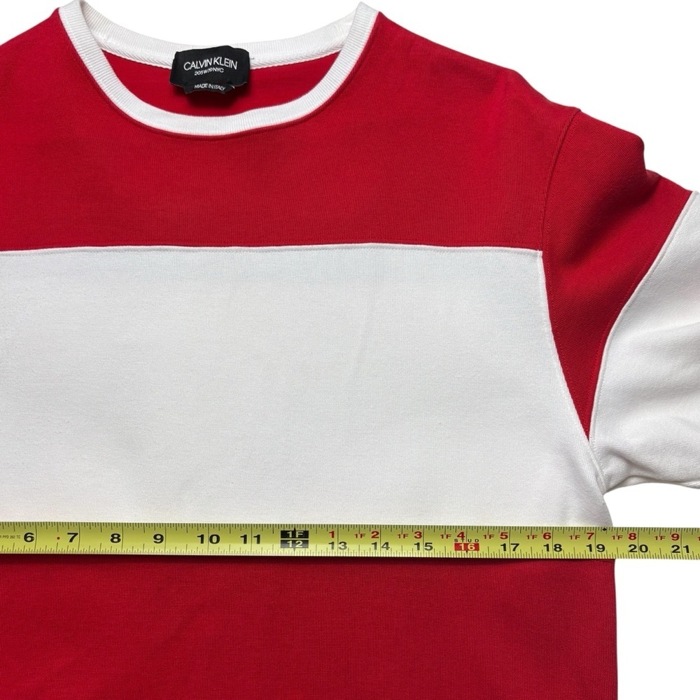 Calvin Klein 205W39NYC x Raf Simons Red White Striped Shirt Size S Thick Cotton - Picture 5 of 12